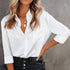 Solid Color Long-sleeved Temperament Women's Shirt